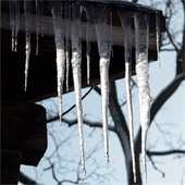 Icicles on a Gutter