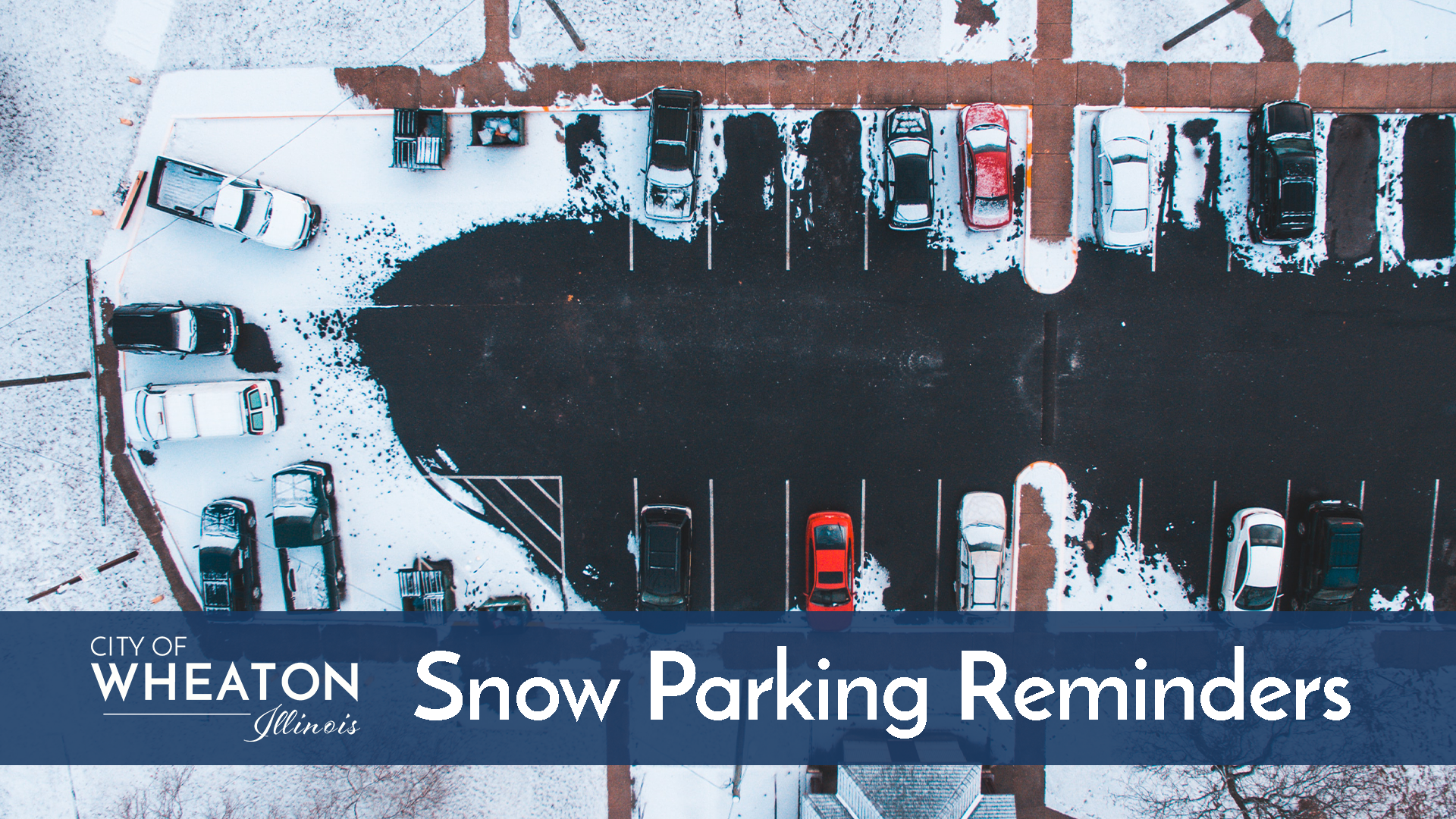 Snowy parking lot