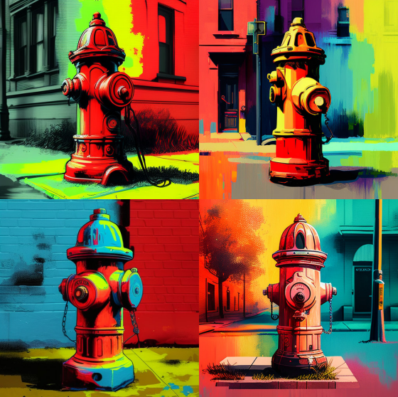 Hydrants pop art Warhol