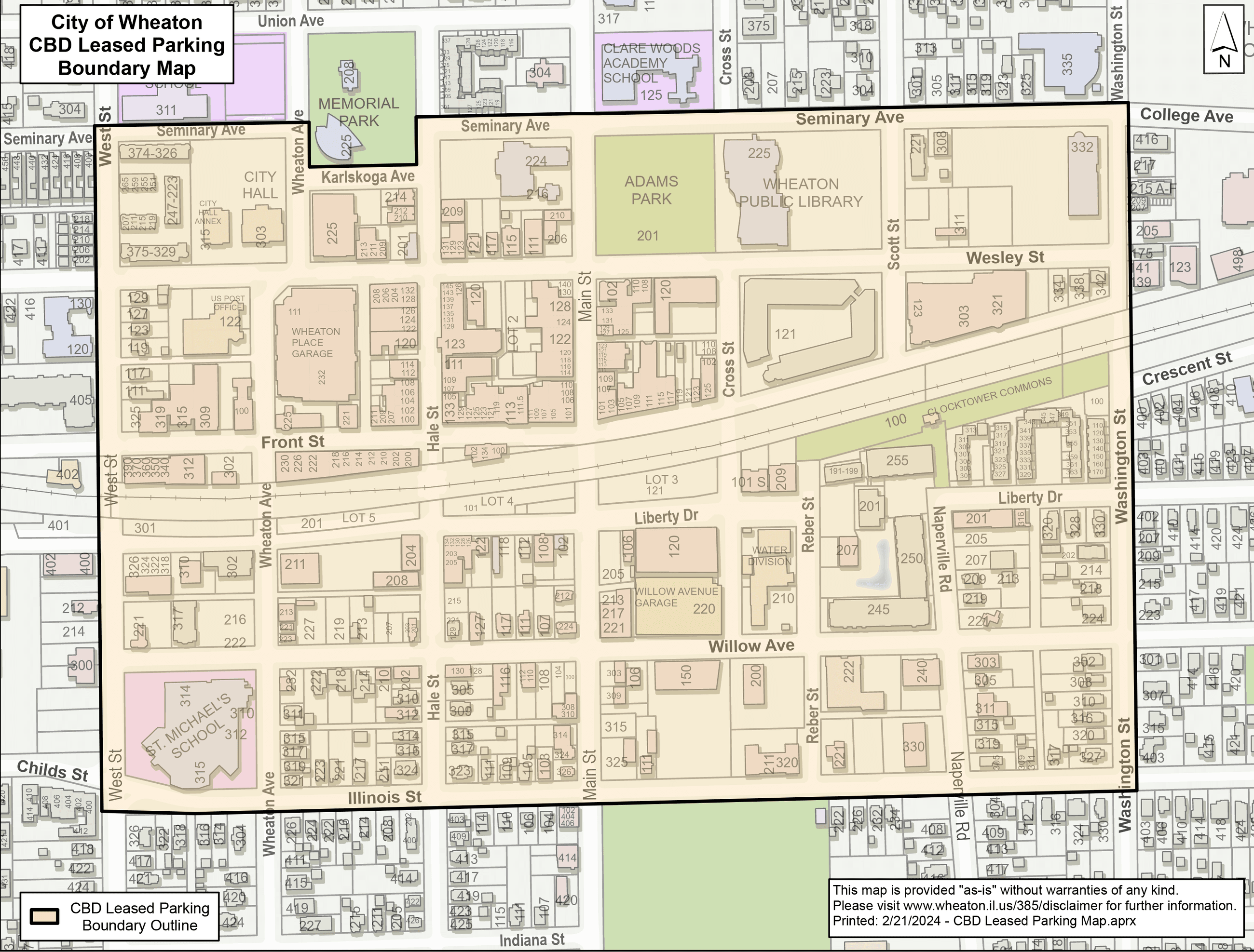 Leased Parking CBD Map