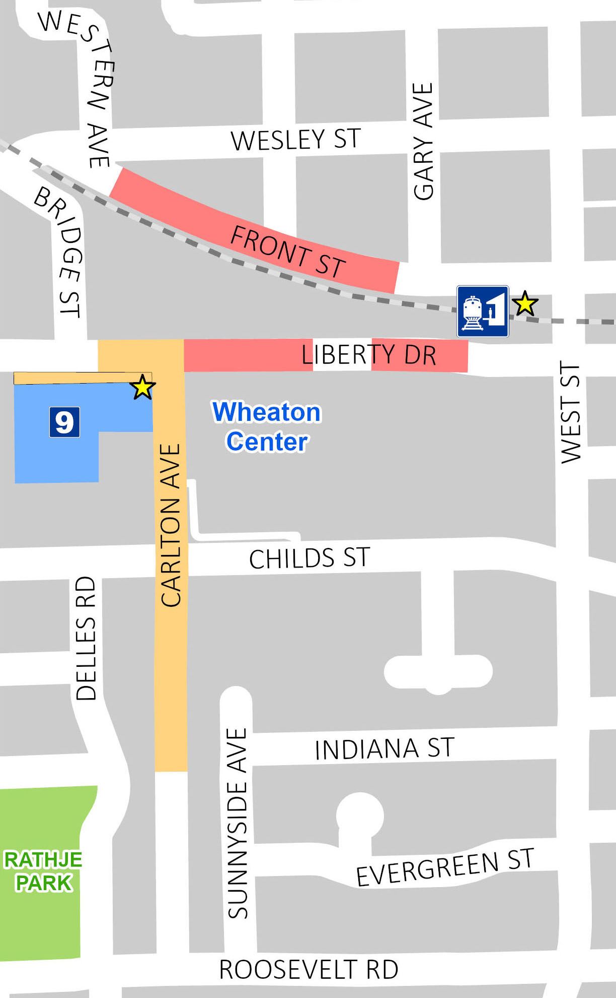 Commuter Parking downtown station map