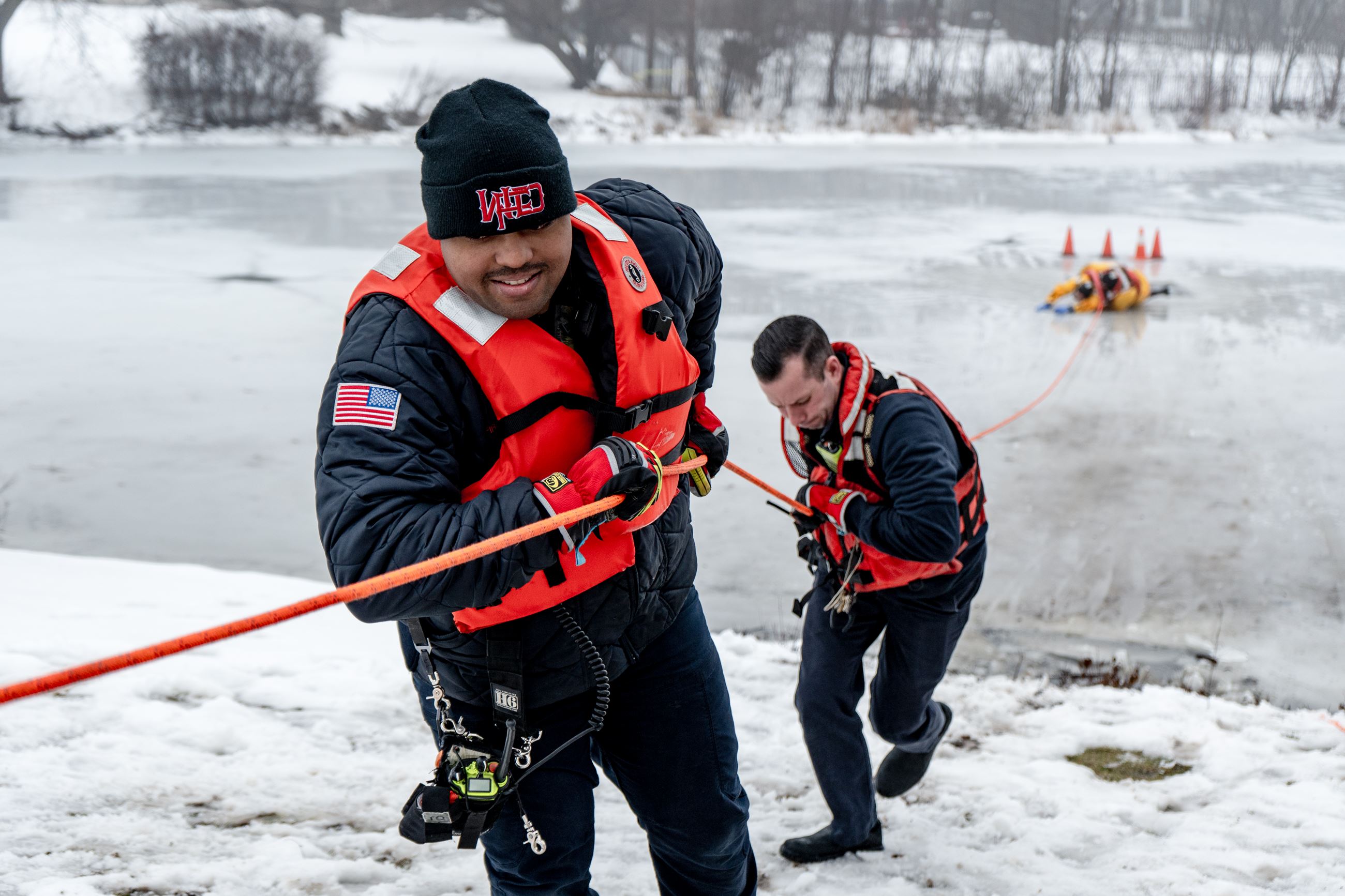 Ice rescue training