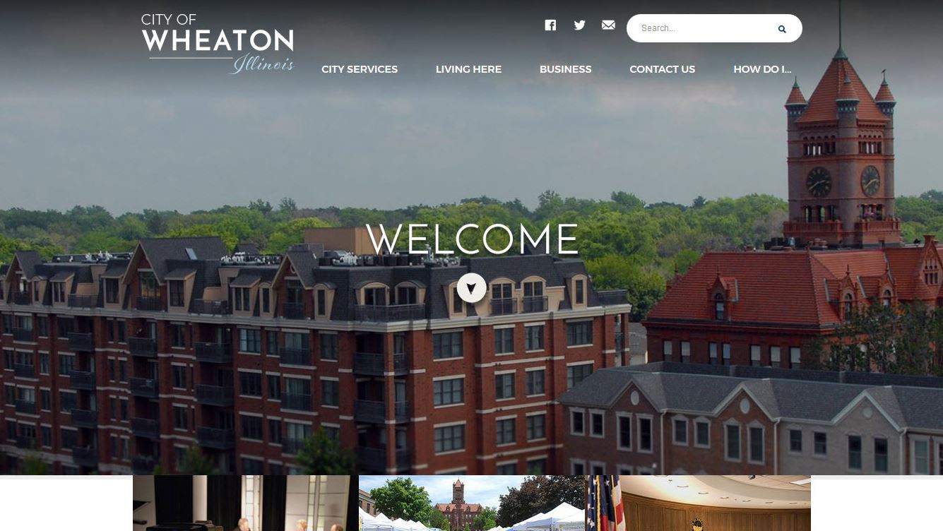 city website home page